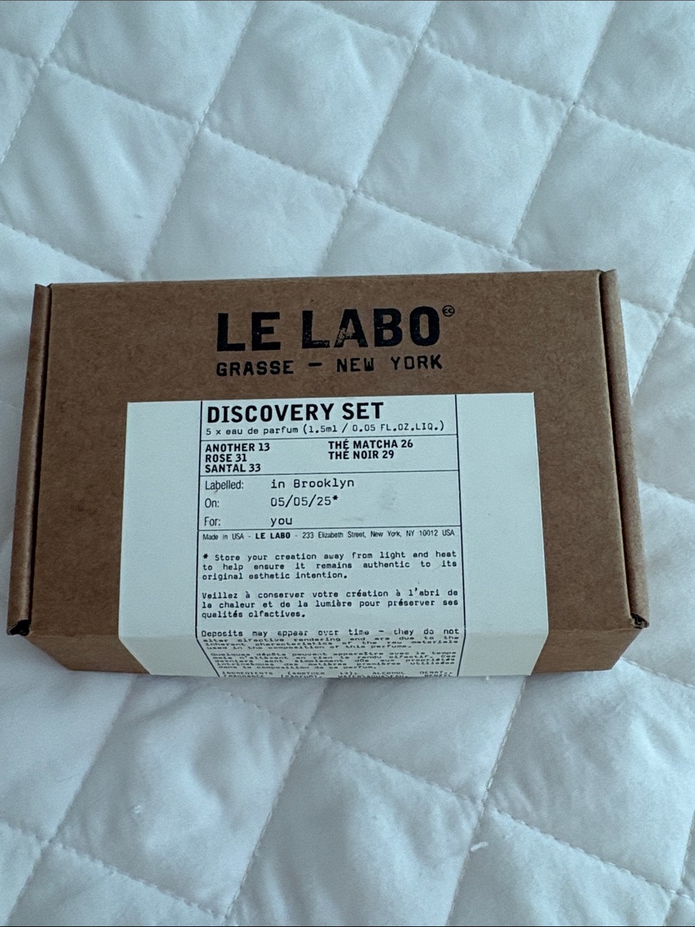 Le Labo Discovery Set - Brown Box with White Label